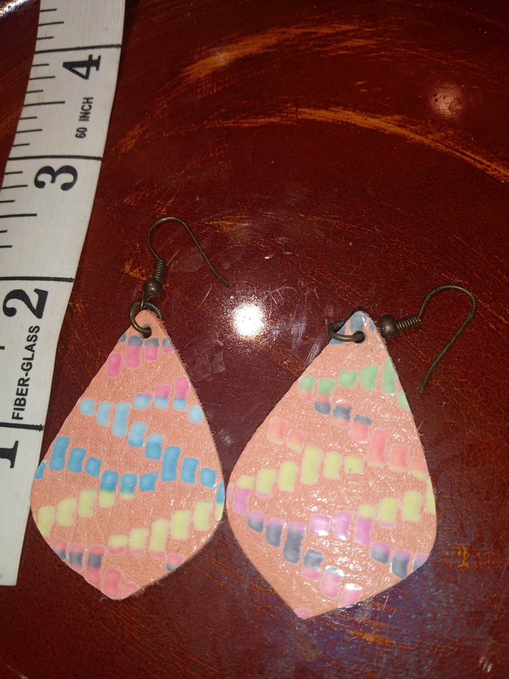 Peach Pastel Teardrop Dangle Earrings - Women Jewelry